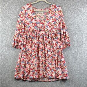 Thread & Supply Ralph Lauren floral midi dress empire waist M pockets cottage
